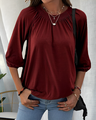 Camisa de cuello redondo